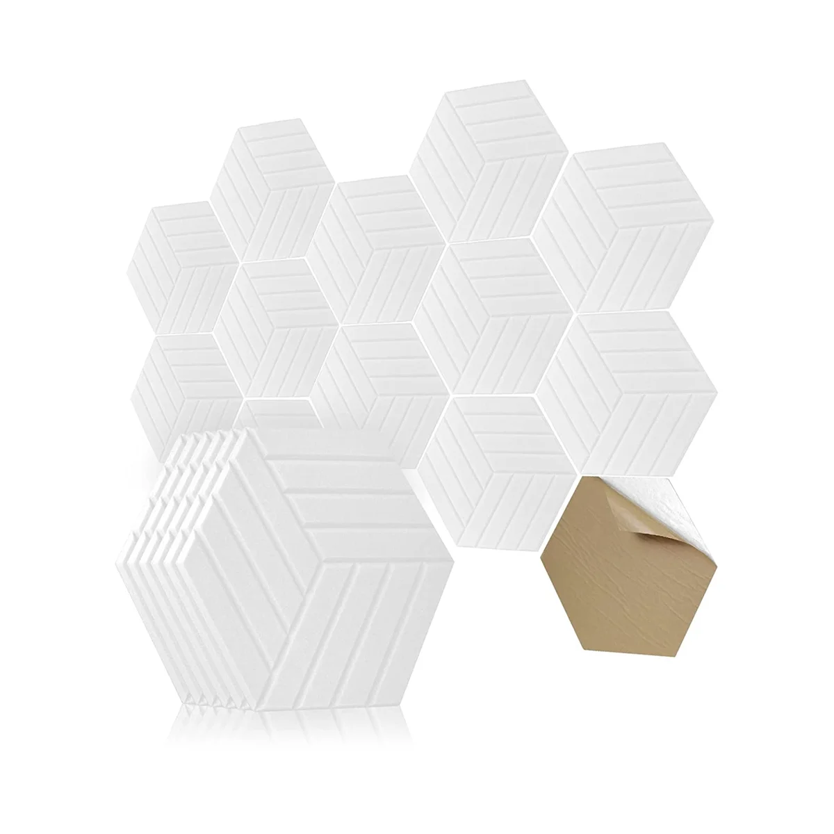

Sound Proof Panels Hexagon Self-Adhesive,12 Pcs Acoustic Panel, Sound Dampening Panel for Studio Office Home,2