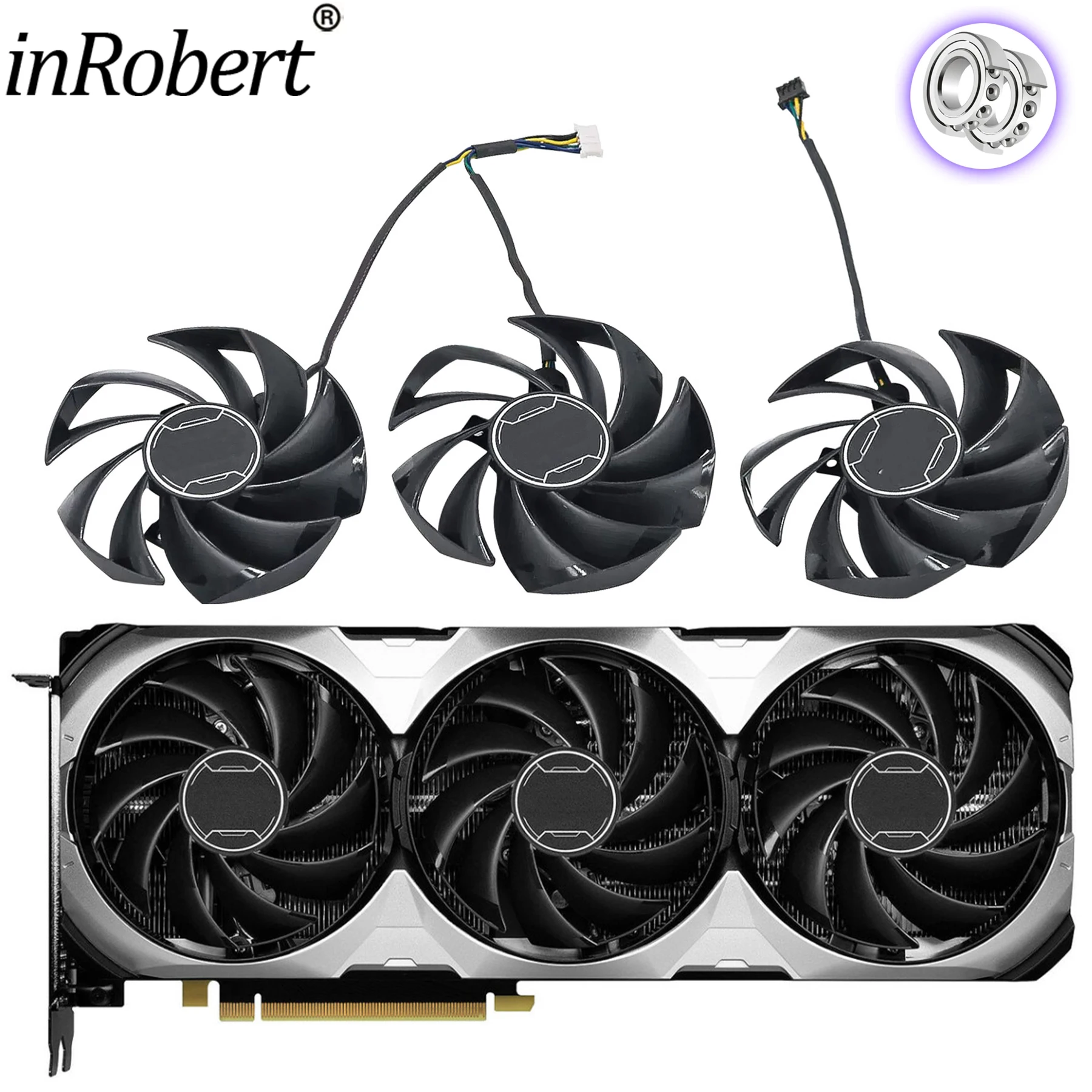 8 7Mm Muslimatextx4070 Rtx4070Ti Ventola Della Scheda Video Per Msi Geforce Rtx 4070 4070Ti Ventus 3X Ventola Di Raffreddamento Della Scheda Grafica