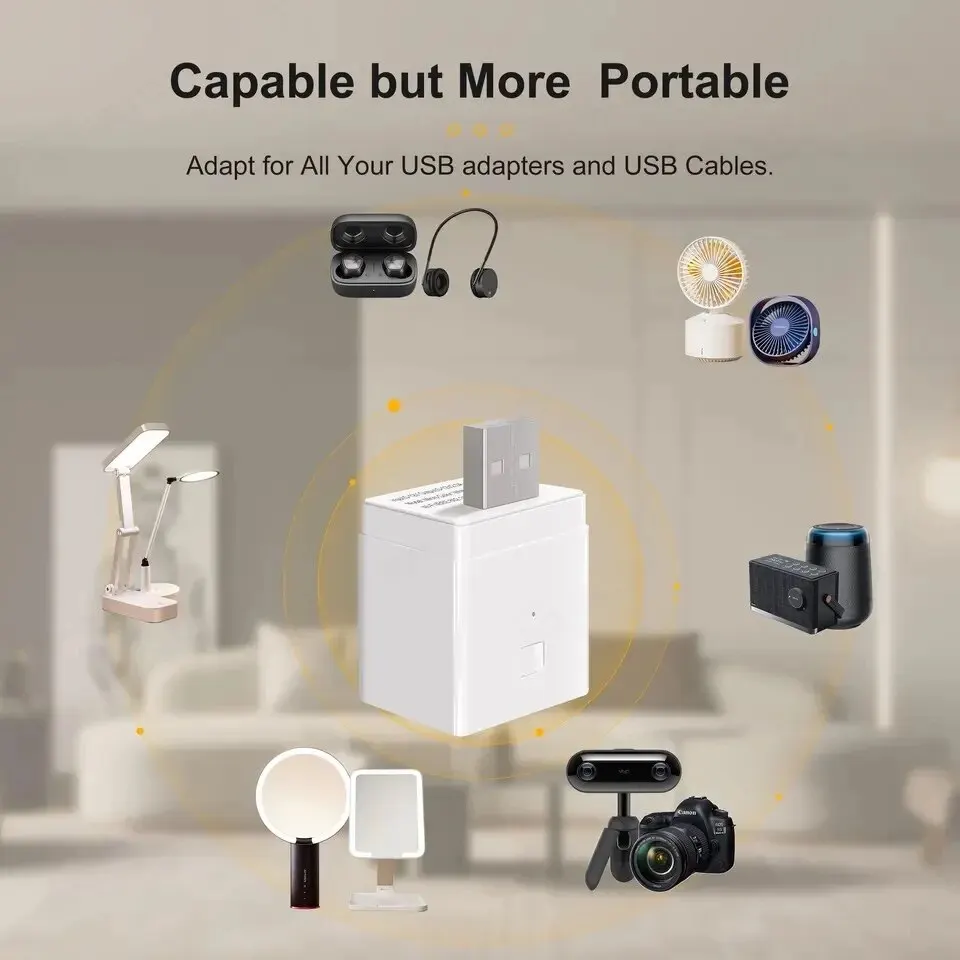 Tuya Smart WiFi Micro USB Adaptor Switch 5V Mini USB Power Adaptor Smart Life Control with Via Alexa Google Home Yandex Alice
