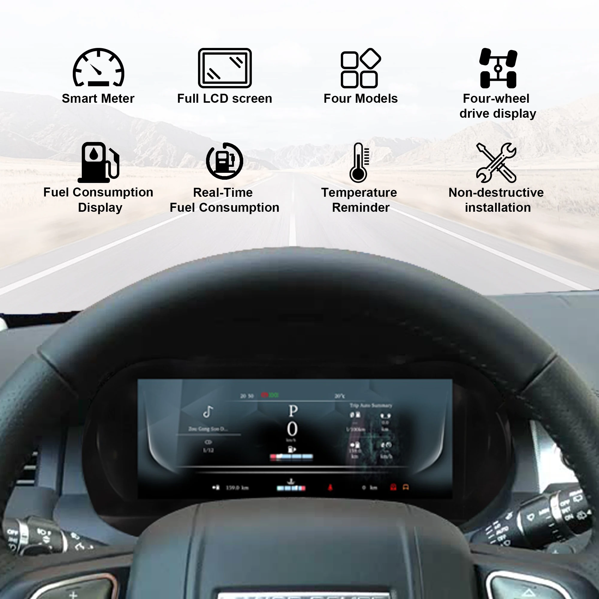 Land Rover Range Rover Evoque 2012-2019 대시보드 속도계 게이지, Carplay용 12.3인치 디지털 계기판