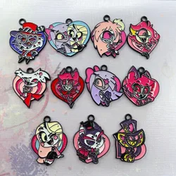 Random mixing10pcs Classic Cartoon Anime Earring Pendant DIY Keychain Bracelet Alloy Jewelry Accessories Enamel Charms