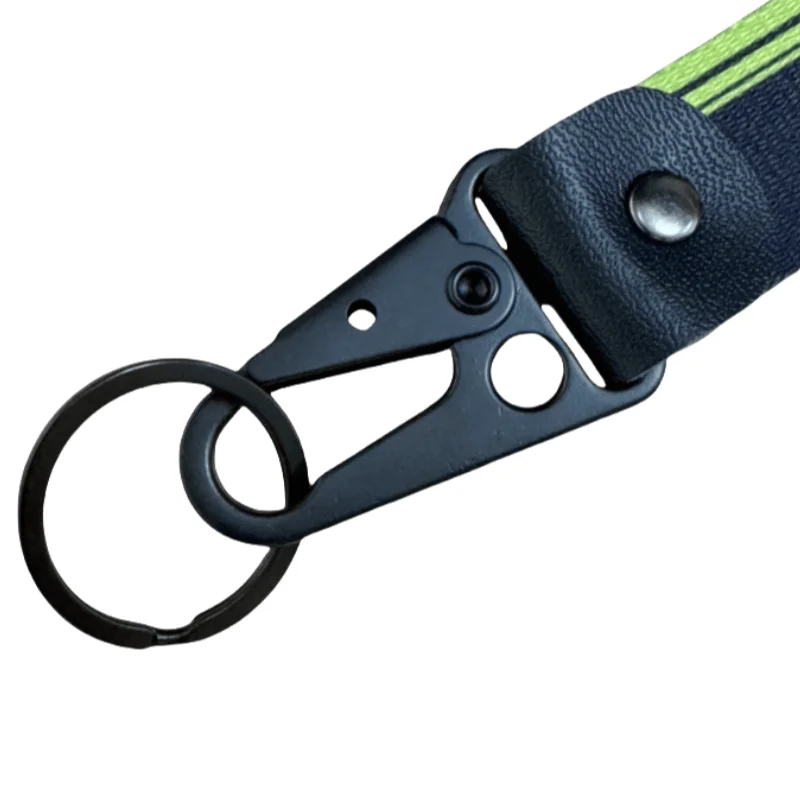Embroidery Kawasaki key chain tag strap leather accessories keytag racing keychain