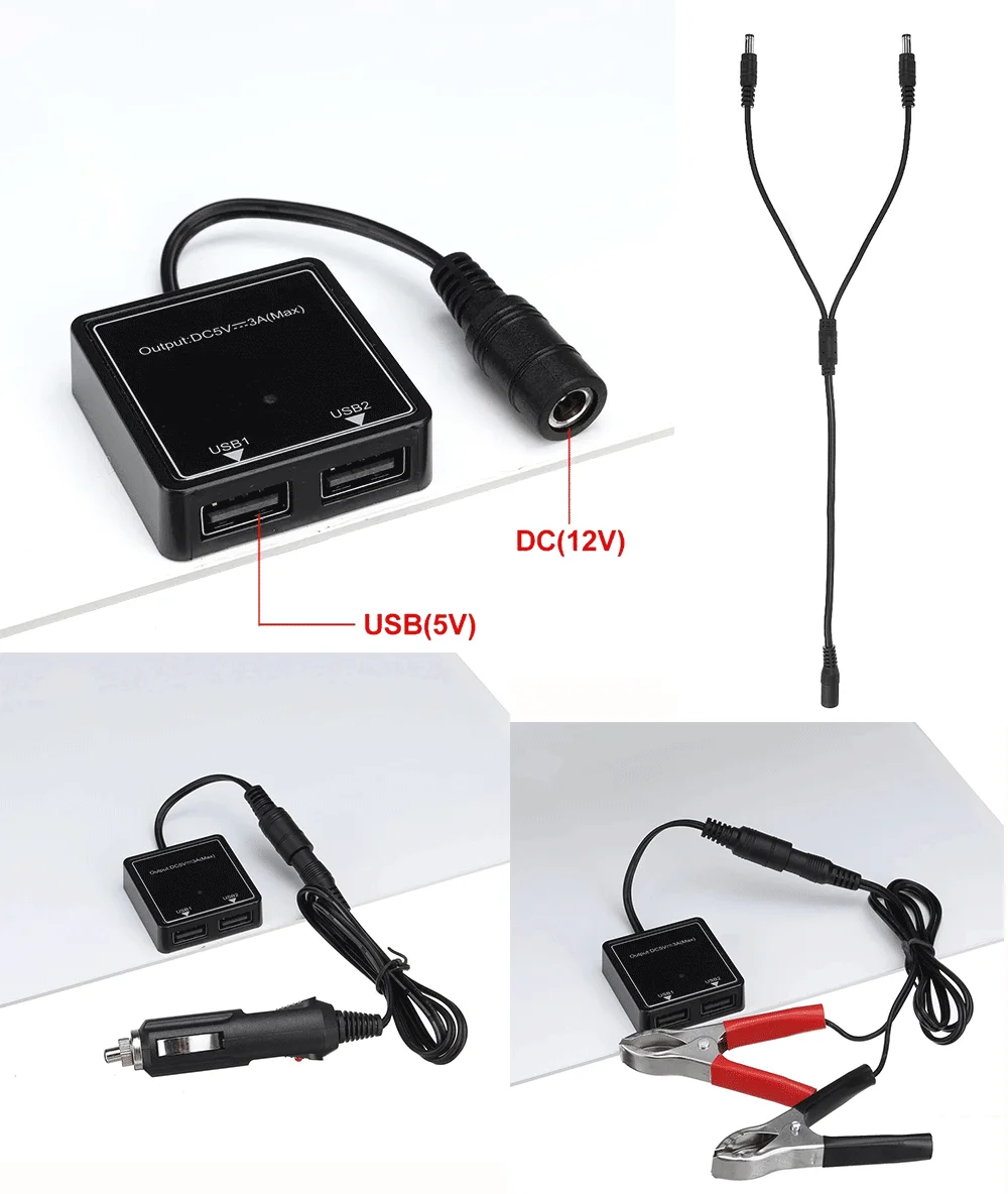 Solar Panel Kit 20W/40W Solar Panel Solar Kit USB+DC Output 30A-100A Controller Mobile Phone Outdoor Camping Lightweight Portable System