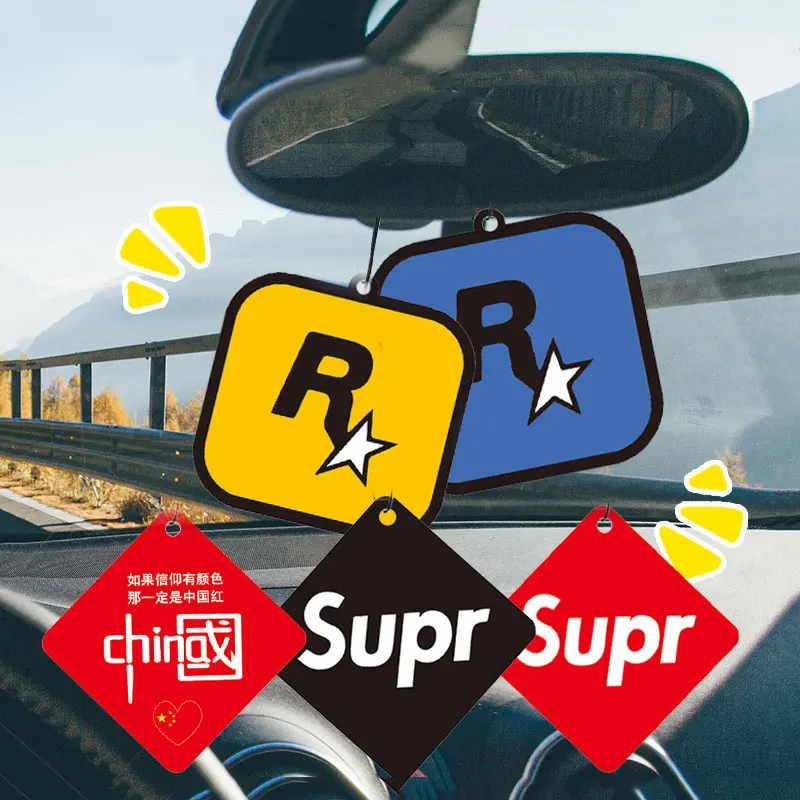 

Car Air Freshener R Star Perfume Natural Smell Hanging Auto Accessories Personalized Flavoring for Cars