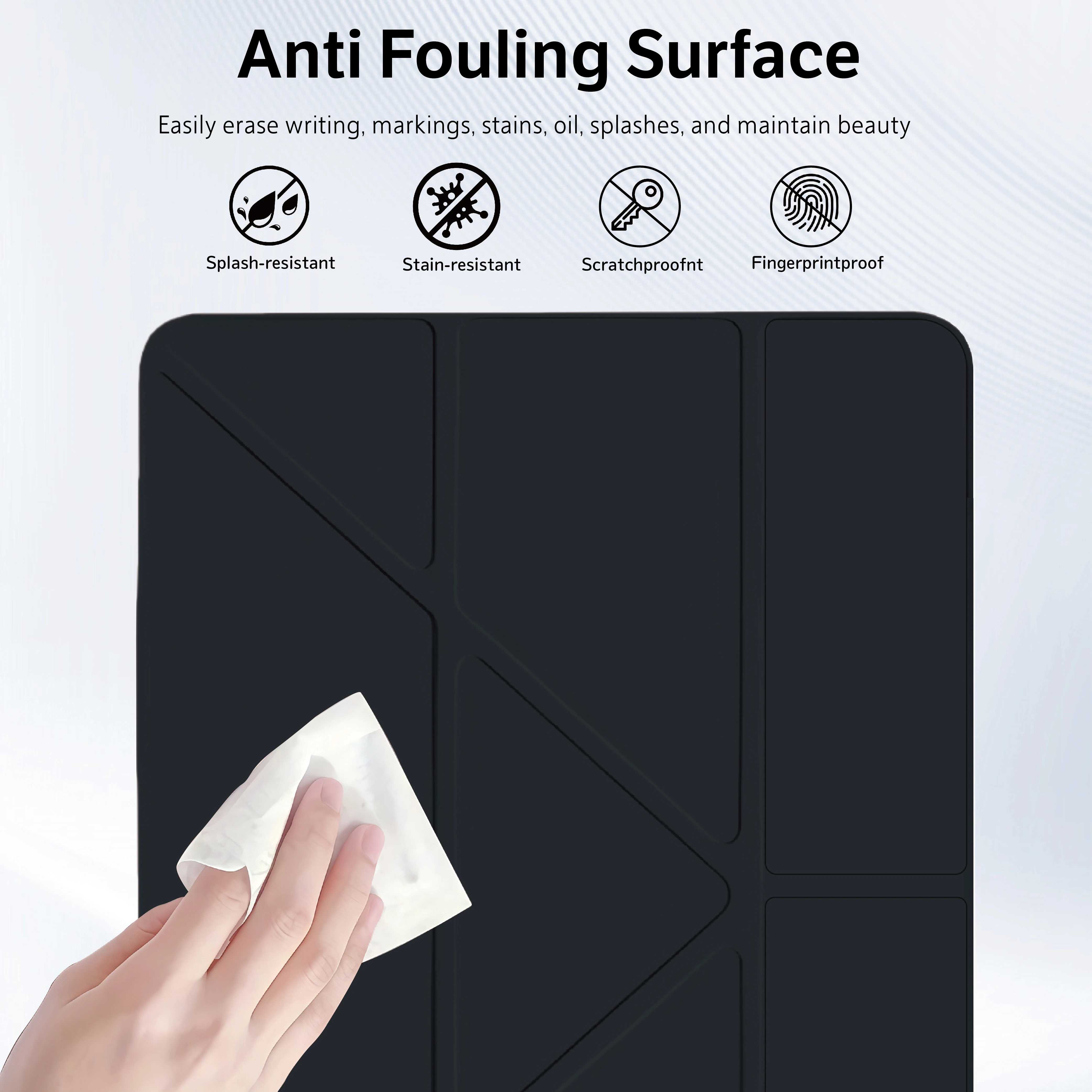 Slim Stylish Y-Shaped Stand Case with Pencil Holder for 8.3 Tablets, Multi-Angle Folding Design