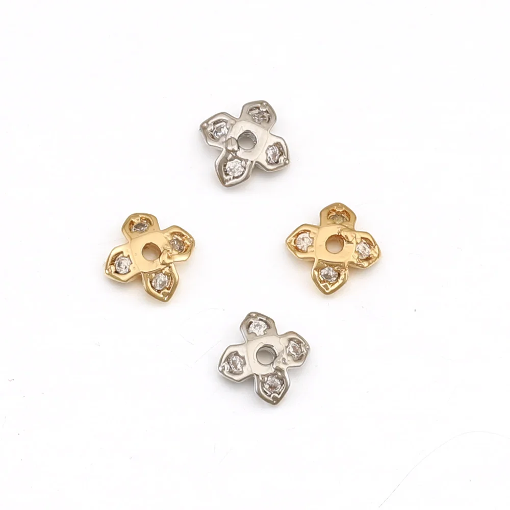 Cordial Design 4*4MM 50Pcs Jewelry Accessories/Jewelry Findings & Components/CZ Stone/Hand Made/Genuine Gold Plating/DIY Making - cordial