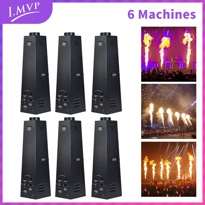 

6PC Stage Dj Club Disco Equipment Hexagon Fire Jet Fire Projector For Parties Effect Flame Projector For Events Dmx Fire Machine