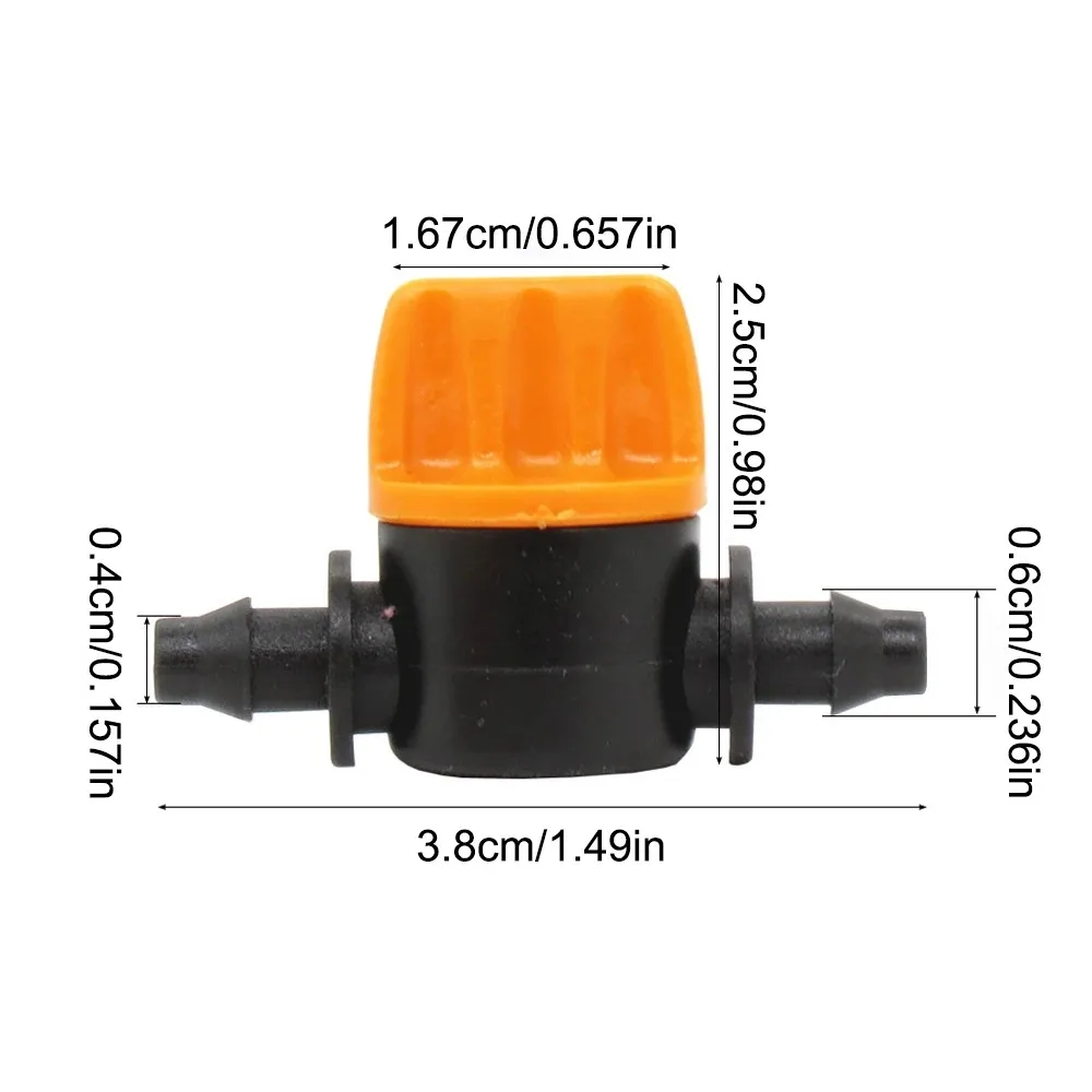 20 Stück PVC-Rohr-Durchgangsventile für Bewässerung, Doppelanschluss-Miniventil, Tropfbewässerungs-Kapillarventil, Mini-Schaltventil für 4/7mm Schlauchbewässerung