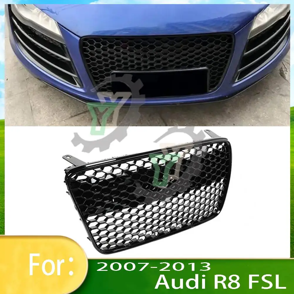 

Для Audi R8 2007 2008 2009 2010 2011 2012 2013 передний бампер автомобиля решетка Центральная панель Стайлинг верхний гриль