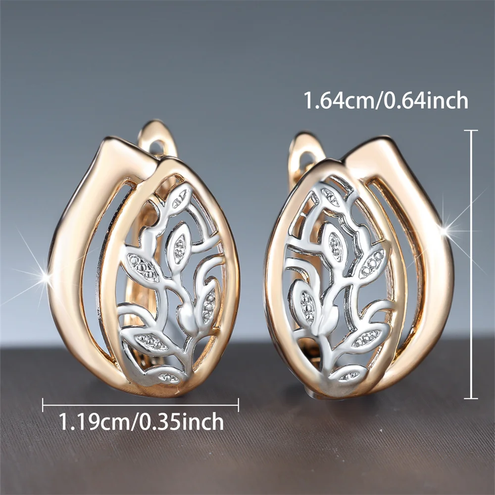 Fashion Hollow Cute Flower Pattern Hoop Earrings For Women Vintage Gold Silver Color Ear Buckle Wedding Jewelry Engagement Gifts