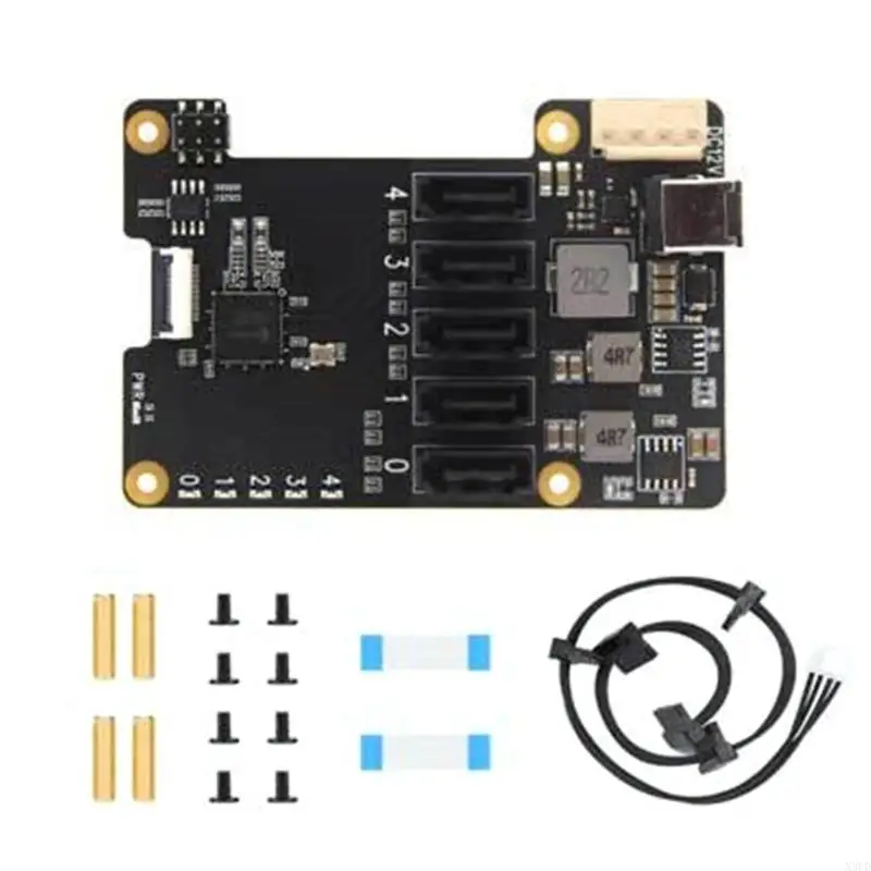 N3UD X1009 5 Port Expansion Board Enhances For RPi 5 5B Setups Multiple Port
