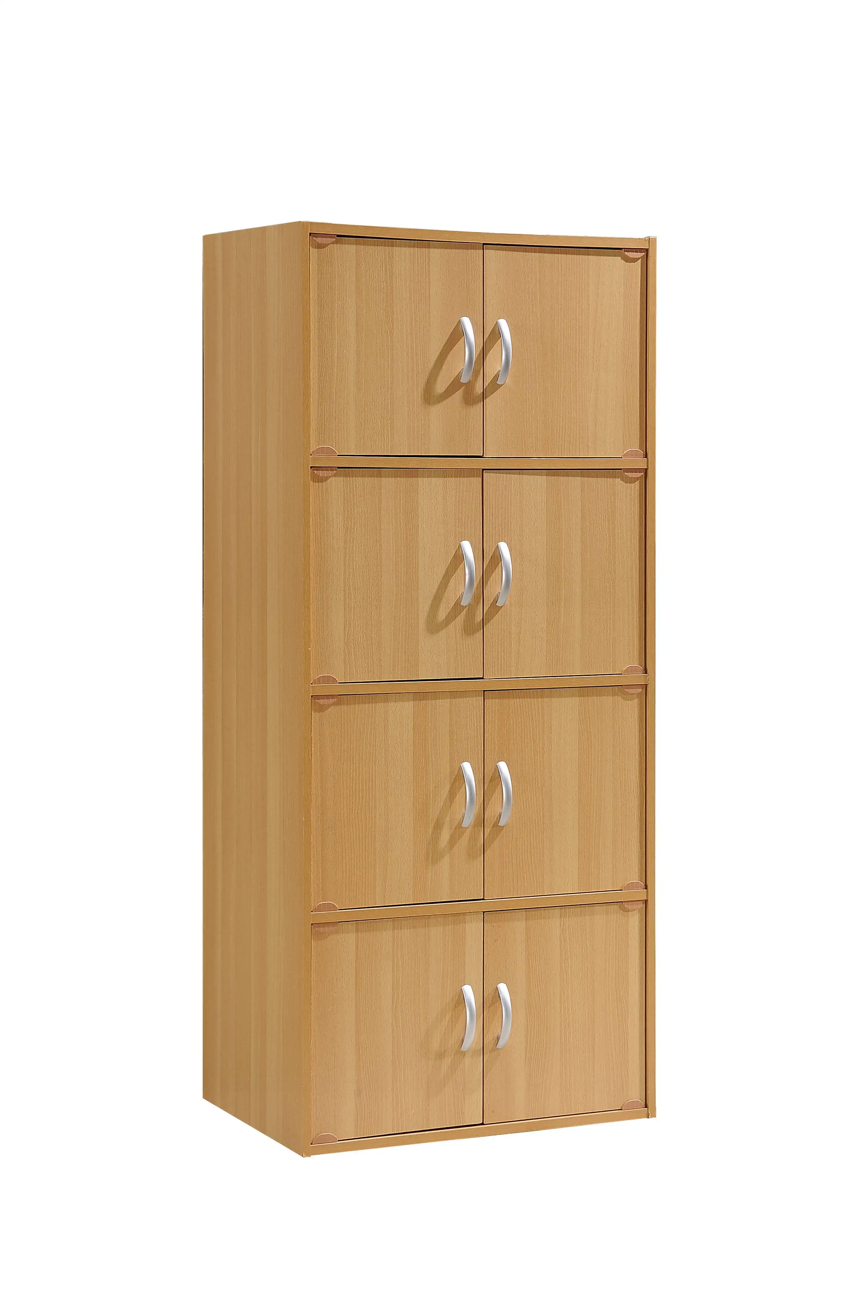 

Hodedah 4-Shelf, 8-Door Multipurpose Cabinet, Beech