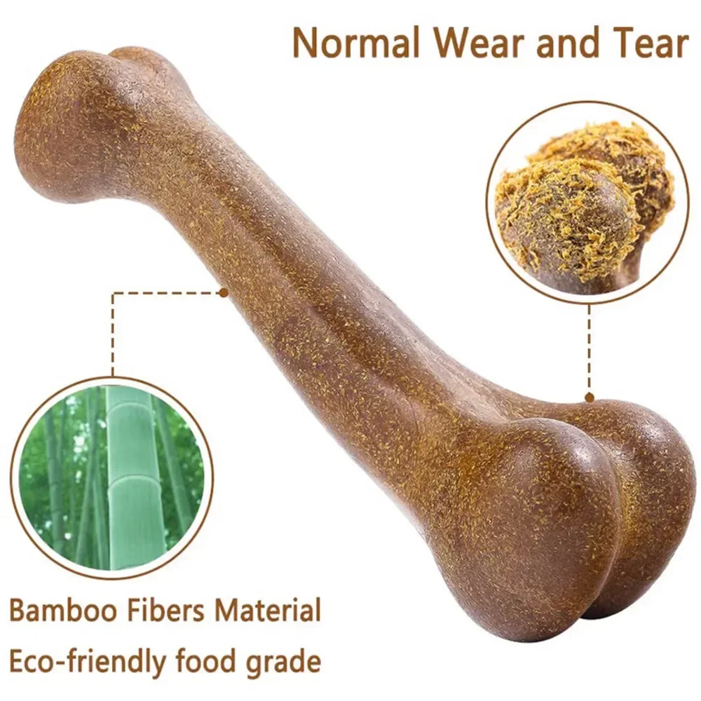 Dog Bone Chews Toys Nearly Indestructible Natural Non-Toxic Anti-bite Puppy Toys For Small Medium Large Dog Pet Chew Game Dental 2