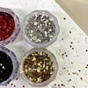 1Mm Mini Loving Heart Shape Glitter Powder Nail Charm Gold and Silver Sequins Chrome Powder Winter Nail Accessories Decoration 4