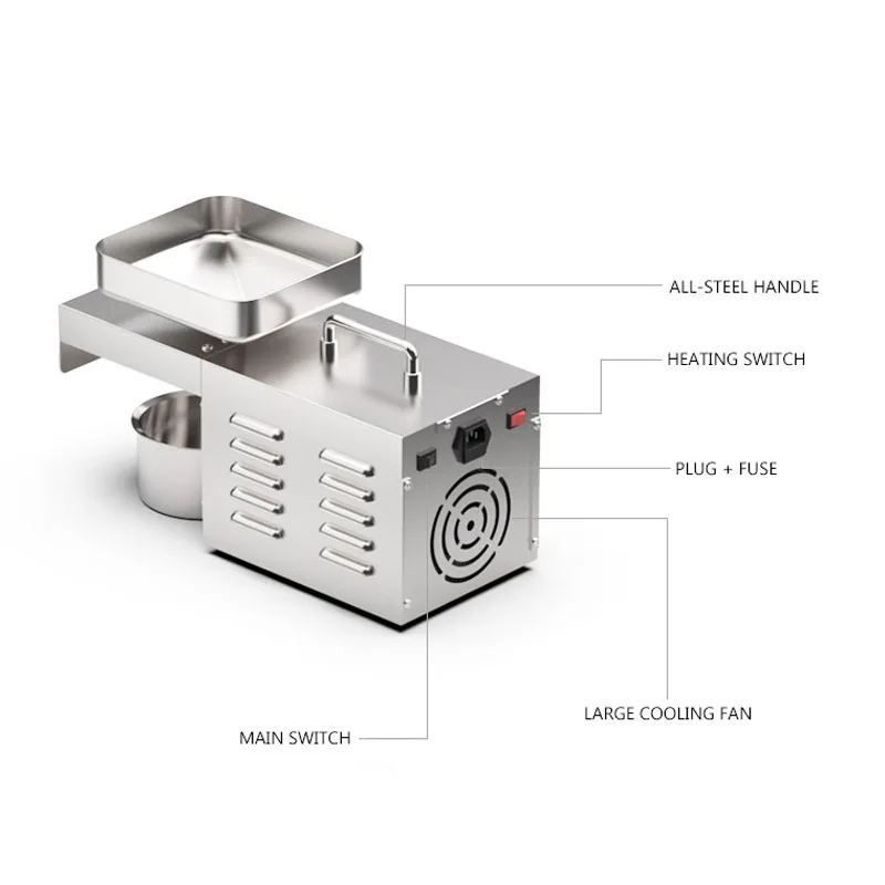 Version stainless steel automatic oil machine household oil press machine electric cold hot presser