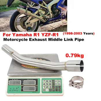 Slip-on For Yamaha R1 YZF-R1 1998 - 2003 Motorcycle Exhaust Muffler Middle Pipe Link Escape Motocross Modified Stainless Steel