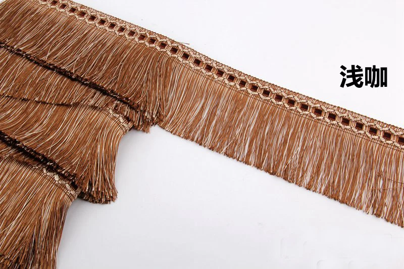 Description Picture 5 of item1Yard 10cm Long Curtain Tassel Fringe Trimming Braid Ribbon Purple Beige Tassels Upholstery DIY Luxury Accessories Decoration