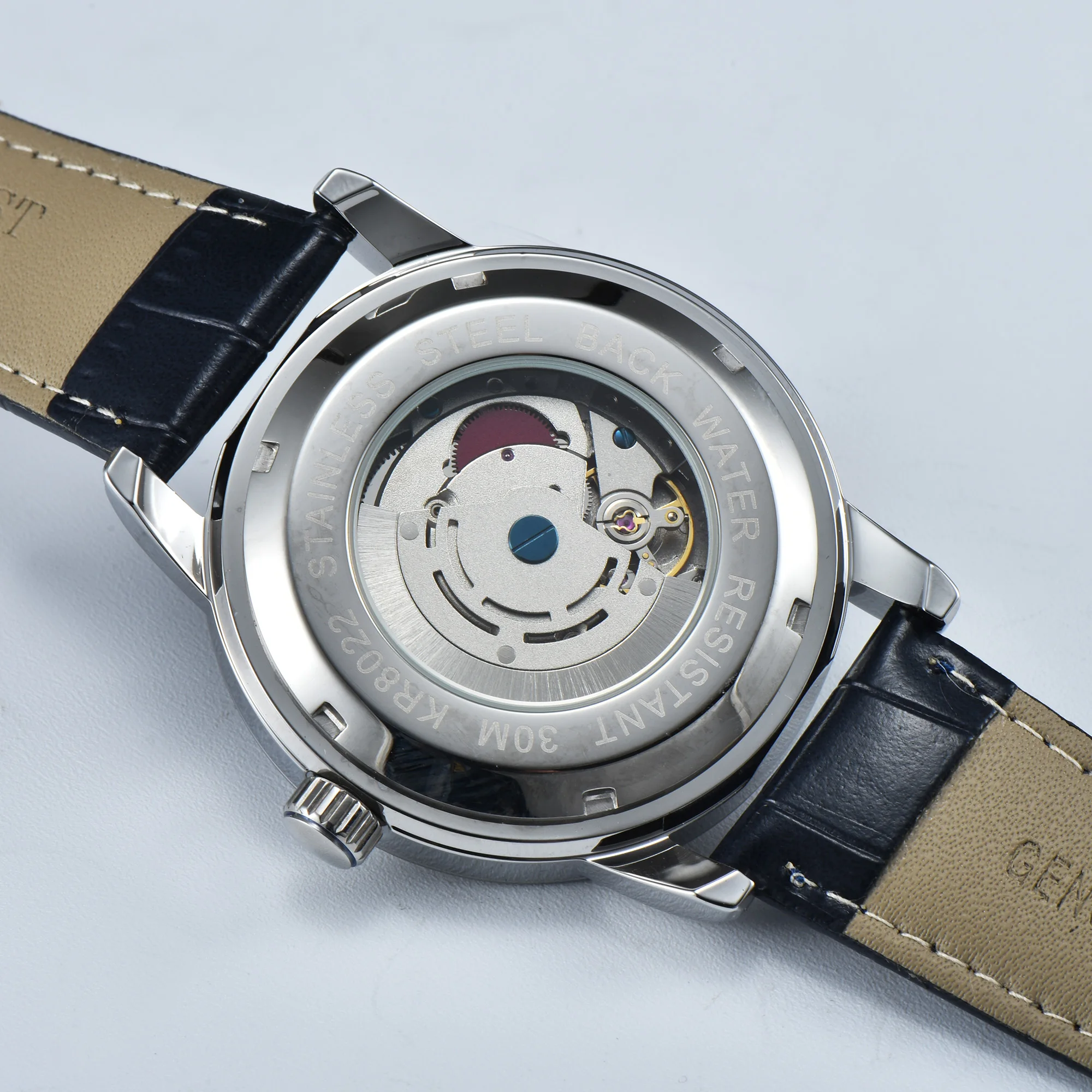 Cow Leather Band Men Watch Mechanical Women Steel Band Watch Unique Star Sky Plate Wristwatch
