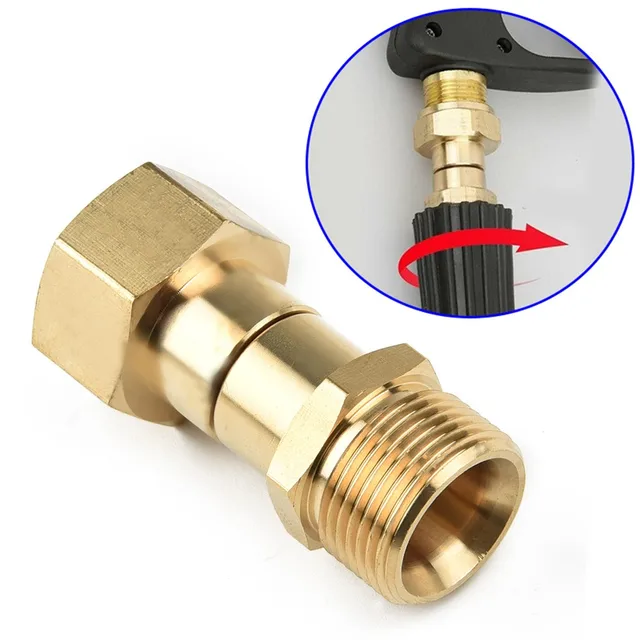 Univerzális Nagynyomású Mosó Adapter M22 14 Mm -Es Szál Illesztő Sárgaréz Mosócsukló Forgó Ízületi Csatlakozó - Image 4