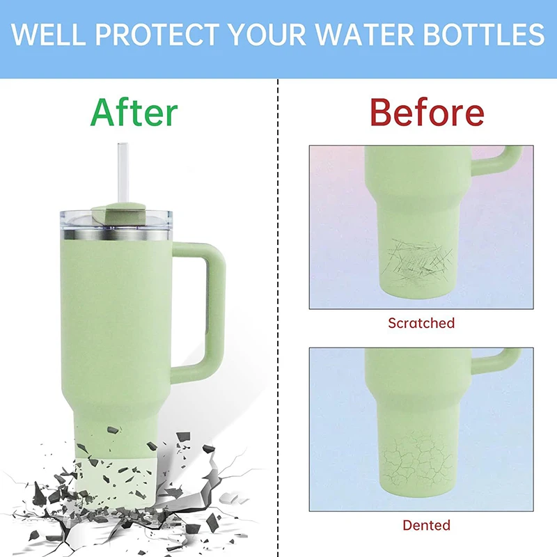{MX} 7,5 cm Silikonstiefel für Owala Wasserflasche, rutschfeste Tumbler-Hülse, untere Schutzhülle, Untersetzerflasche – Detail 2