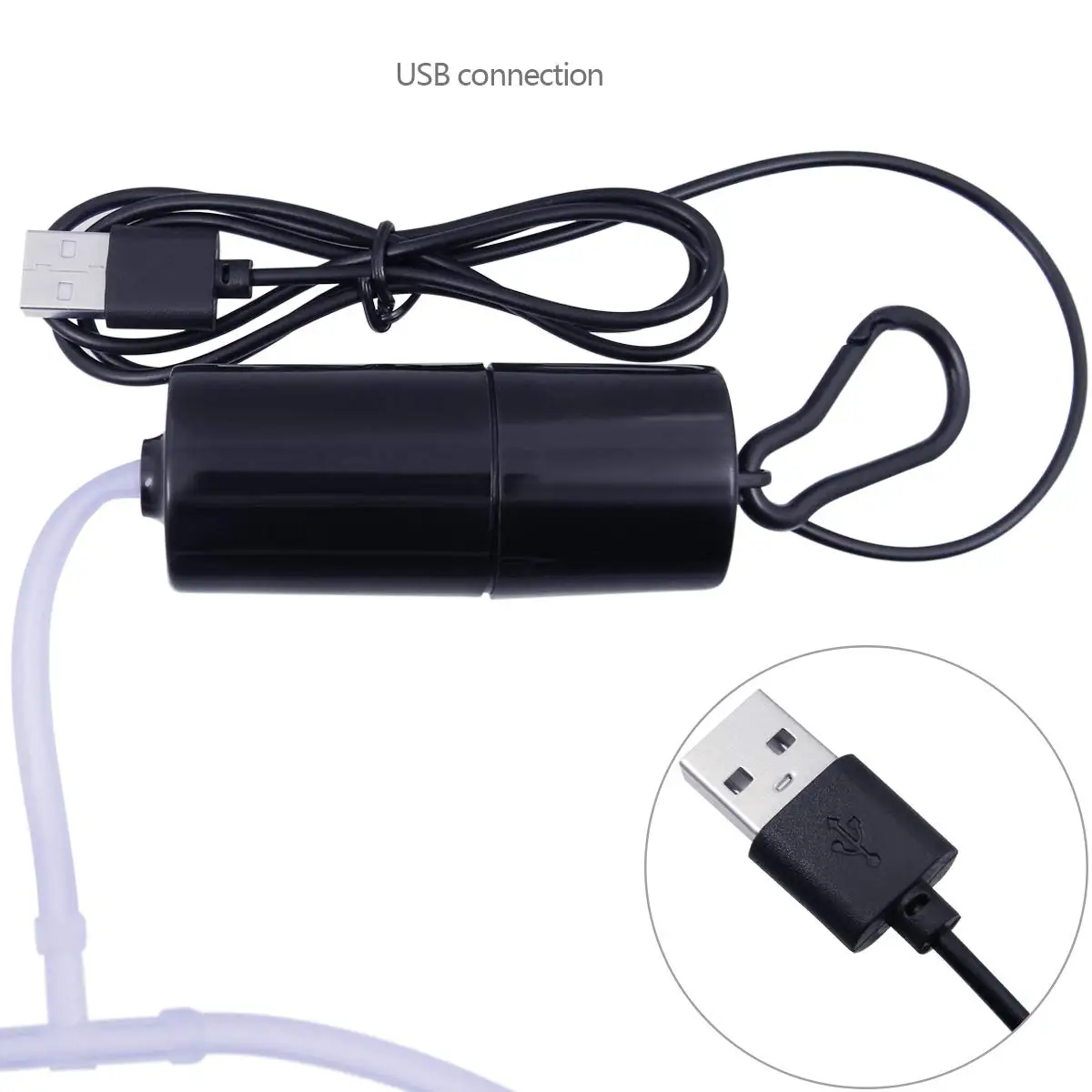 USB Aquarium Air Pump Portable Fish Tank Air Pump Silent Air Compressor Aerator Small Quiet Oxygen Pump with Accessories 5v 1W