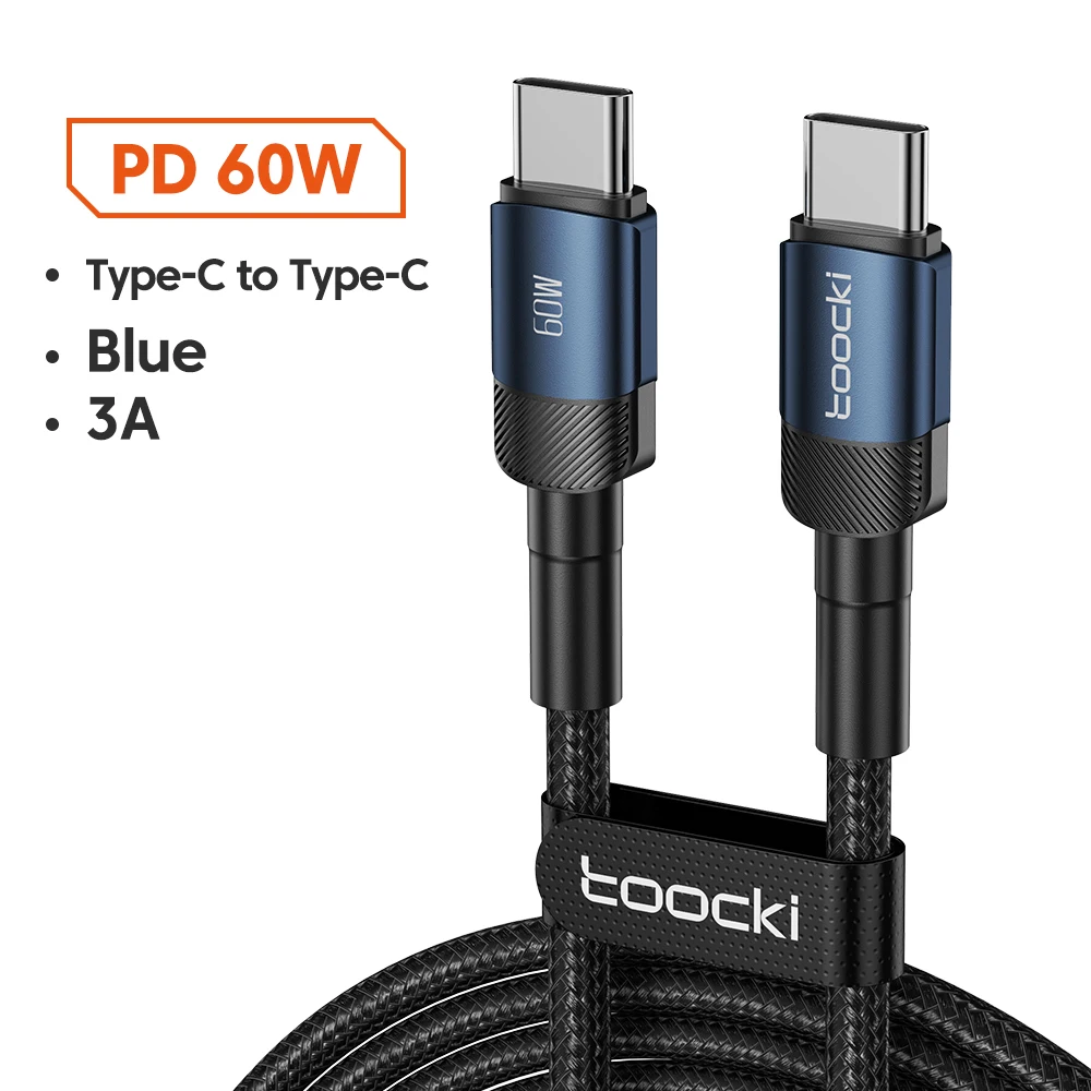 ตัวเลือกสินค้า PD 60W 100W USB C ถึง USB Type C สายเคเบิลข้อมูลชาร์จอย่างรวดเร็วสําหรับ Iphone 15 16 Huawei Samsung Xiaomi tipo c