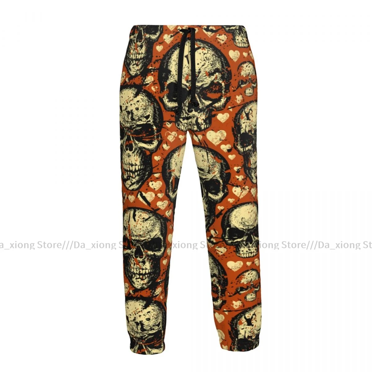 

Men Jogging Pants Streetwear Loose Casual Trouser Sinister Skulls And Cute Hearts Man Pants Sweatpants