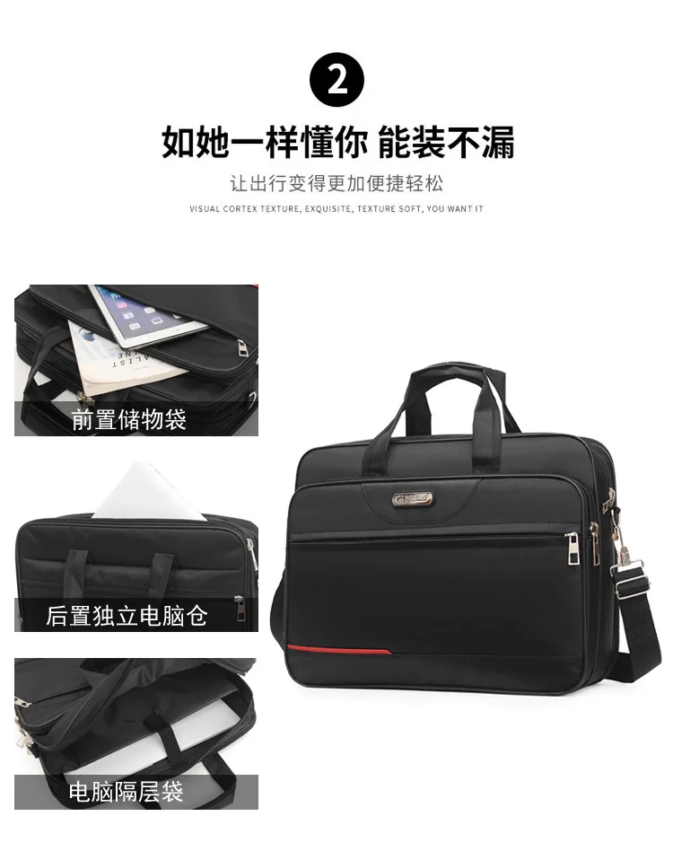 Men's Business Briefcase Weekend Travel Document Storage Bag Laptop Protection Handbag Material Organize Pouch Accessories Items