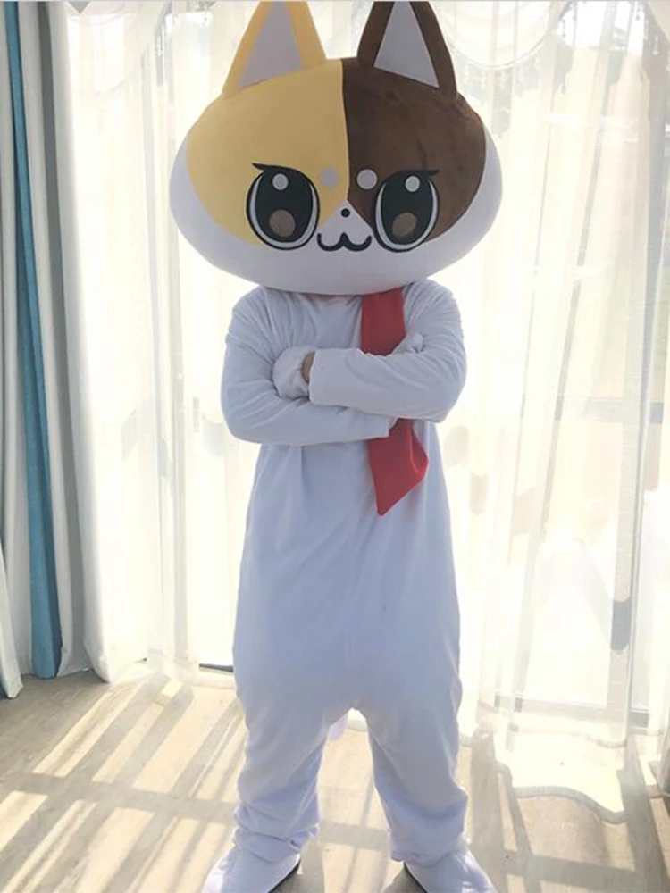 

New Hot Sale Cat Mascot Costume Adult Size Halloween Cat Cartoon Costume Fancy Party Stage Performance Dress