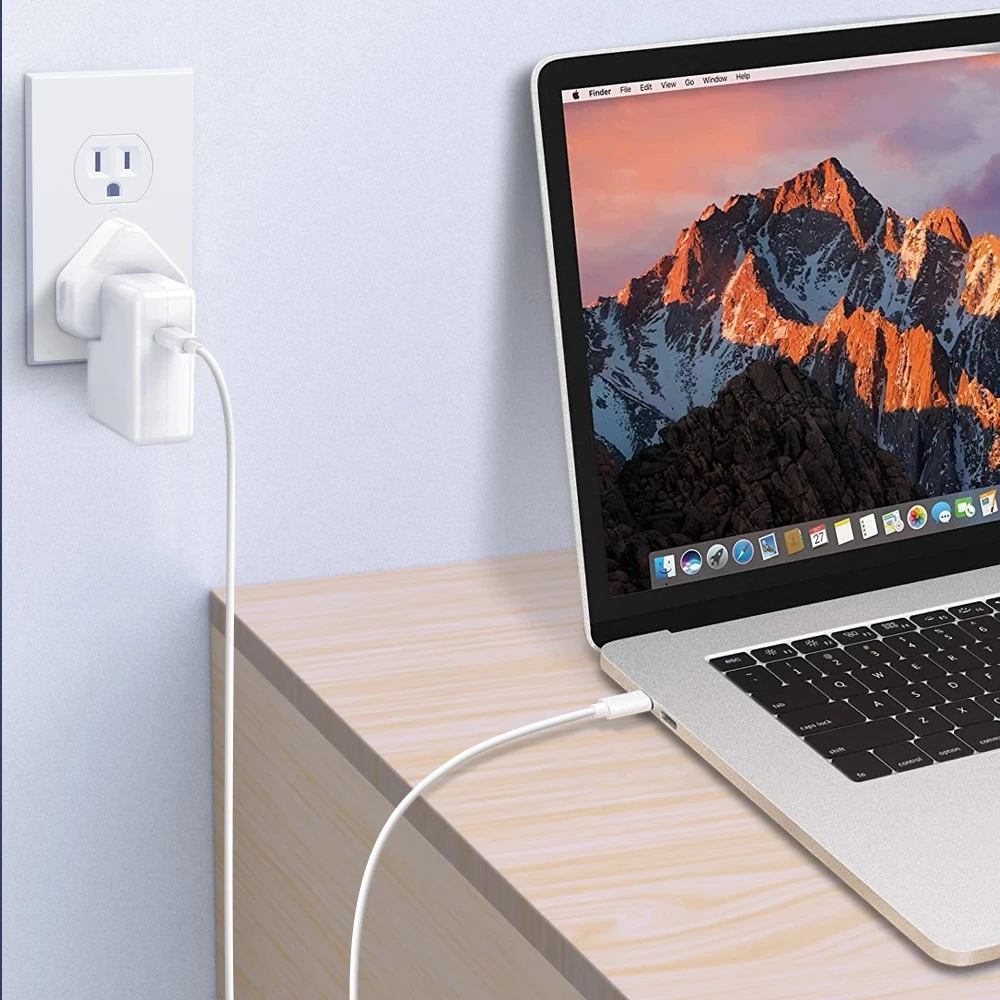 MacBook 12 New Air 13 인치 2018 2020 A1534 A1932 용 유형 C 충전 케이블이있는 30W USB-C 노트북 노트북 충전기 전원 어댑터