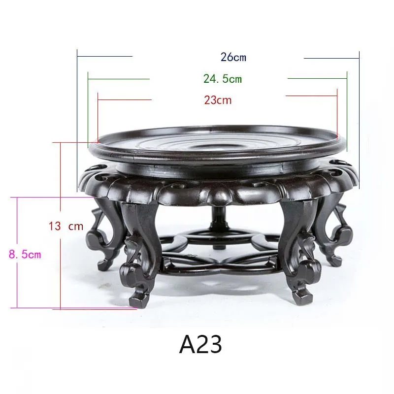 23-29cm Plant Stand Plastic Display Stand Base Plant Holder Black Fishbowl Indoor Holder Vase Display