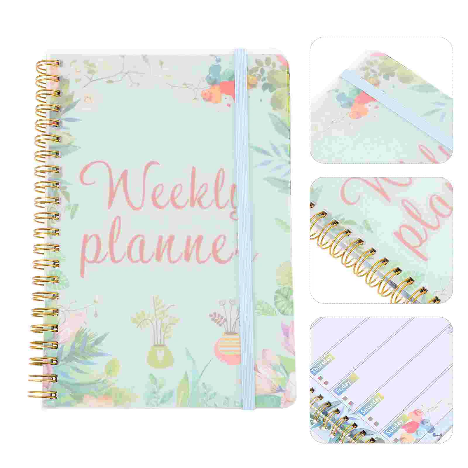 

Daily Planner Notebooks Coil Schedule Spiral English Notepad Paper Student Planning