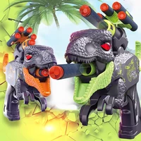 Dinosaur EVA Suction Cup Soft Bullet Gun Toy, Aerodynamic Dual Ballistic Launcher For 8+ Some Accessories Random 1