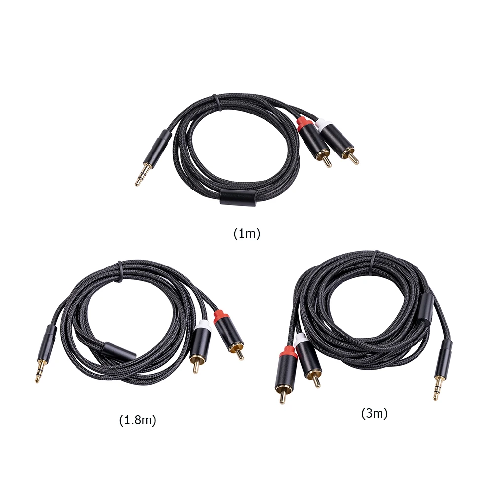 RCA  ̺ HiFi ׷  3.5 2RCA ̺ 3.5mm  2RCA  й  DVD TV PC  Ŀ ̾