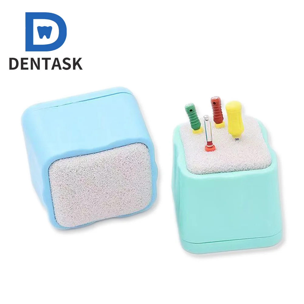 

2PCs Dental Rect Endodontic Cleaning Stand Foam File Drills Block Holder Dentist Products Dentistry Laboratory Equipment