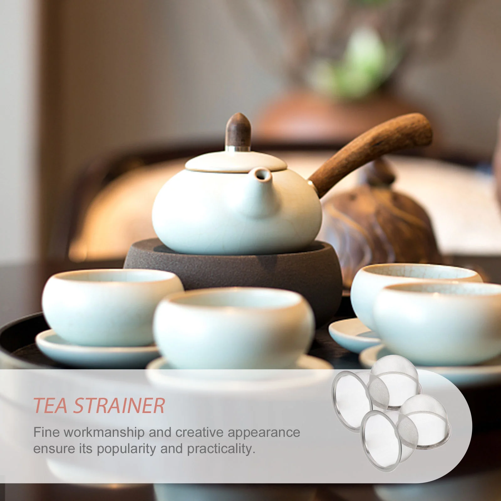 4 Pcs Stainless Steel Tea Filter Tea Strainer Home Infuser Coffee Mesh Filter Metal Teapot Infuser Insert Pot