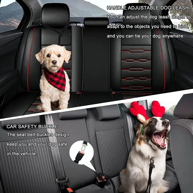 Heavy Duty Dog Leash with Car Harness and Comfortable Padded Handle and Highly Reflective - PeticaDeals