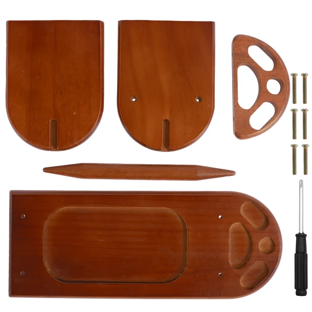 Rouet Tricot Bois Enrouleur Laine Magnétique Bois - Support Tricot Crochet Double Broche - Organisateur Accessoires Double Broche Rotative