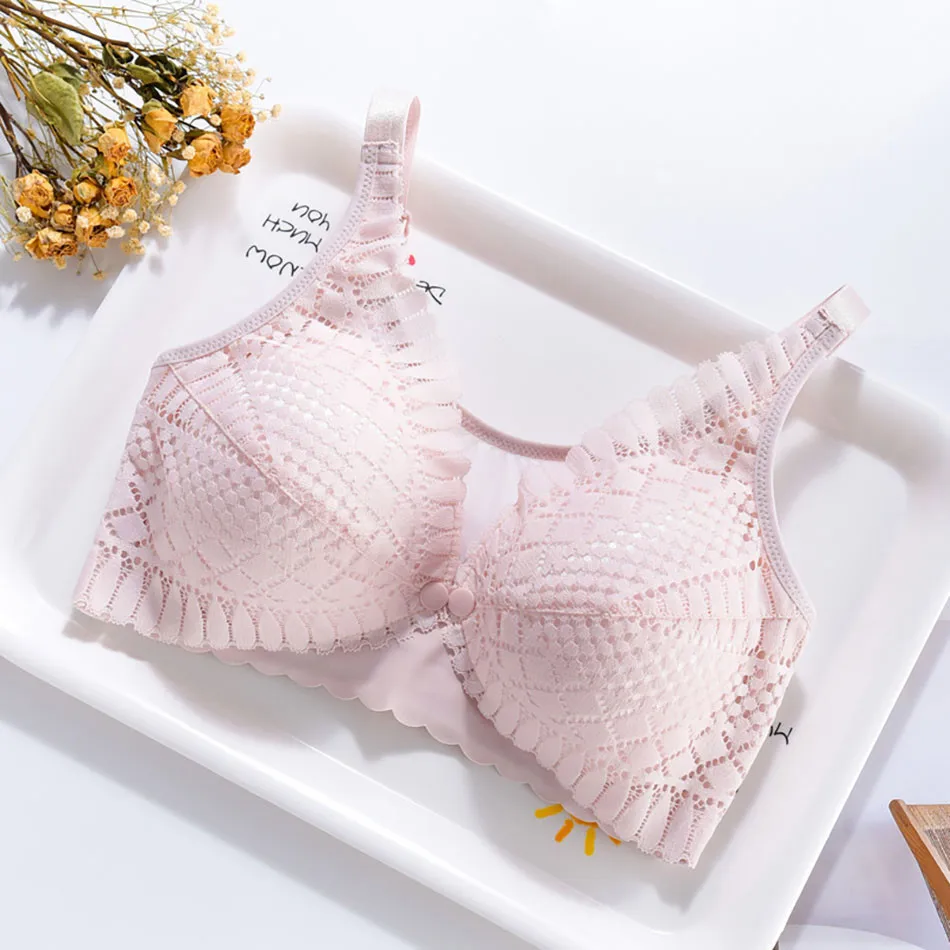 Pregnant Women Front Button Opening Convenient Breastfeeding Bra Comfortable Prevent Sagging Without Steel Rings Women Bra 4