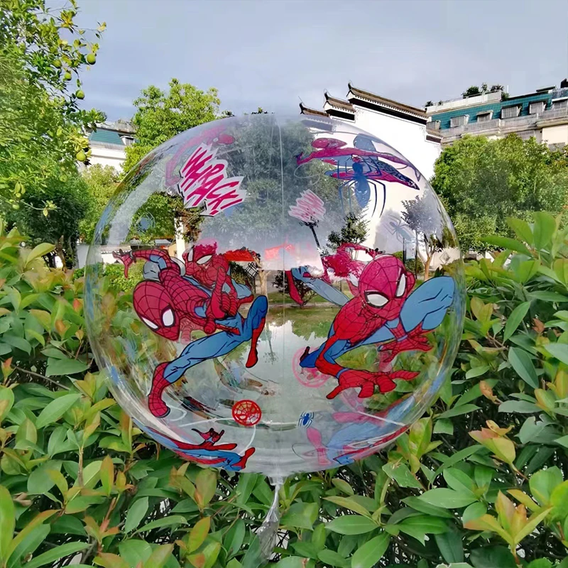 Juego de 6 globos transparentes con estampado Kawaii de Hello Kitty Sanrio para decoración de muebles de boda y fiestas de cumpleaños, regalos para niños, juguetes