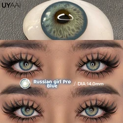 Vibrant Green Colored Contact Lenses - Natural Look (Russian girl Blue)