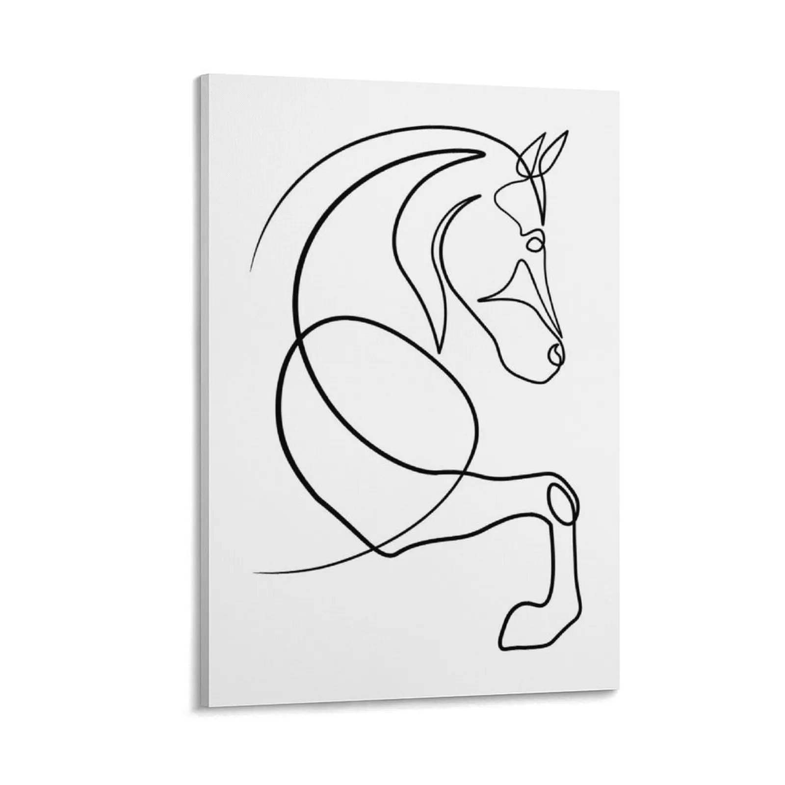 

Arabian horse one line art Canvas Painting home decor interior posters anime