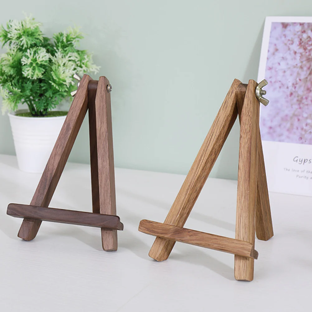 Wooden Tripod Display Stand Phone Tablet Holder Holding Bracket Pone Solid Structure