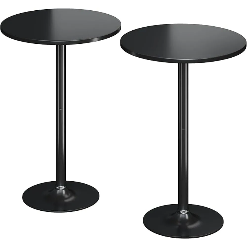 2-piece set of circular bar table in a small tavern, modern style metal base MDF top cocktail bar table counter bar height - AliExpress 