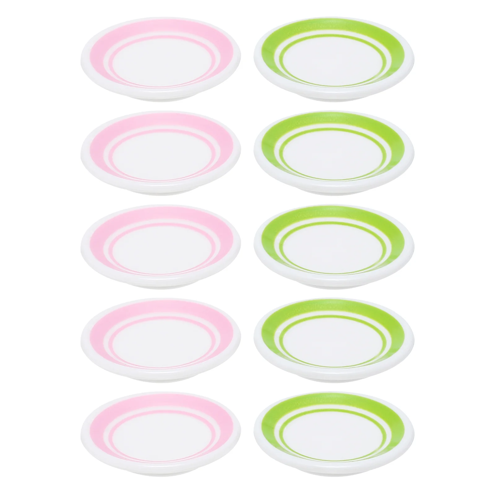 

10 Pcs Color Plate Dish Mini Kitchen Tableware House Tea Trays Flatware Food Plates Storage Model Micro Scene