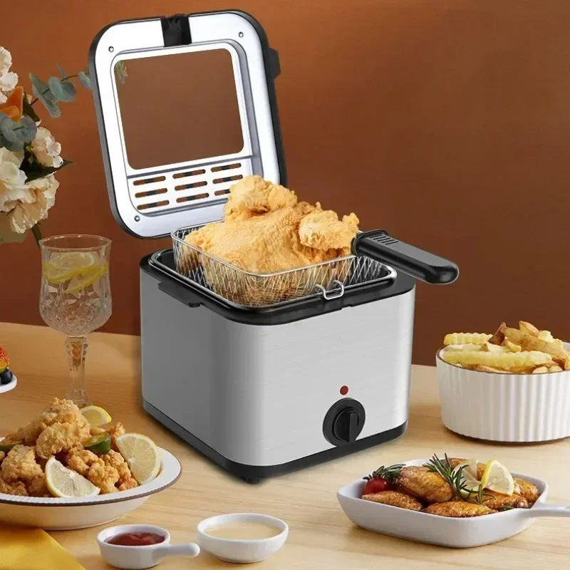 Electric Deep Fryers Household Stainless Steel French Fries Frying Machine Fried Chicken Chop Chicken Nugget Donut Snack Machine