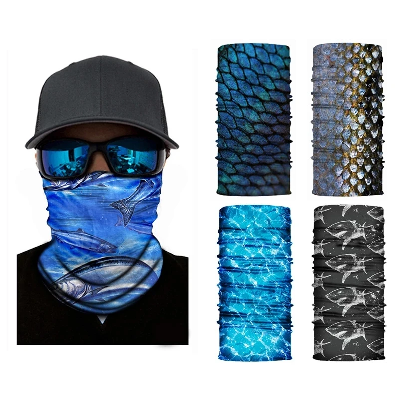 Outdoor Sport Fishing Bandana Scarf UV Protection Windproof Breathable  Headband Ski Cycling Women Neck Tube Ocean Face Mask Men