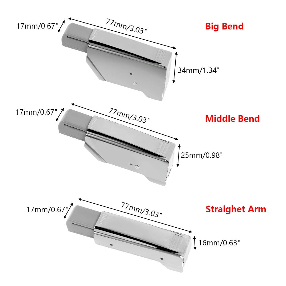 cabinet door buffer Hinge Damper Kitchen Straight Arm Full Overlay Hinge Big Middle Bend Straight Arm Clip-on Damper For Cabinet Wardrobe 1pcs