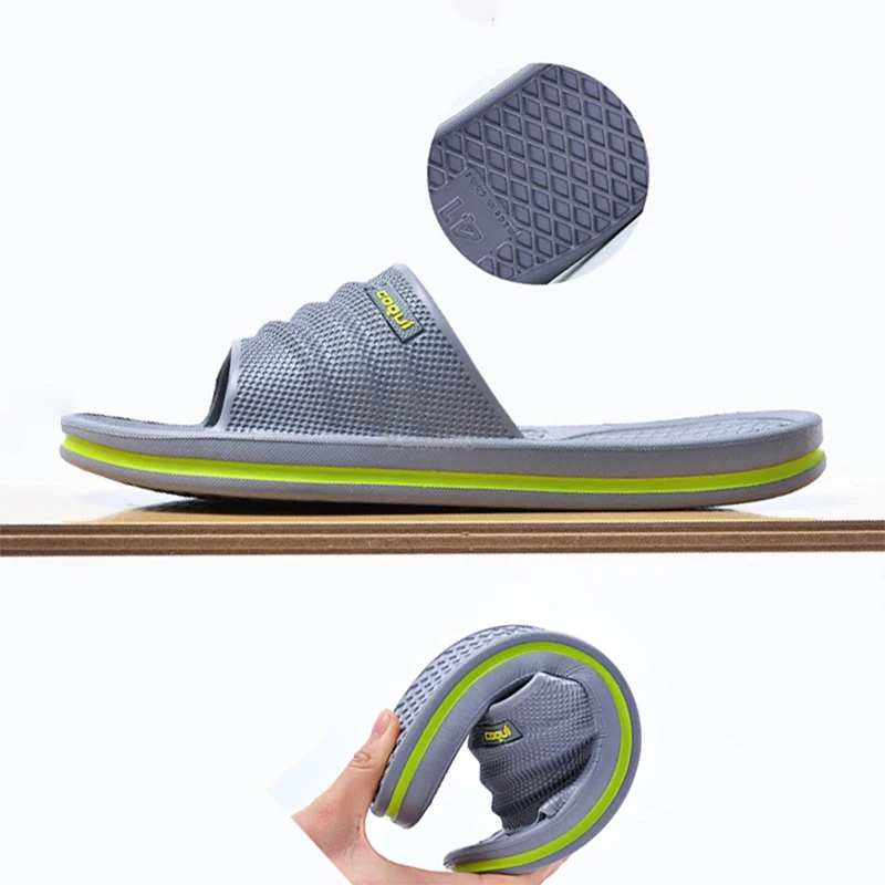 Men's Slippers EVA Non-slip Bathroom Slippers Soft Comfortable Home Summer Slippers Indoor Bathroom slippers for Big Size 45