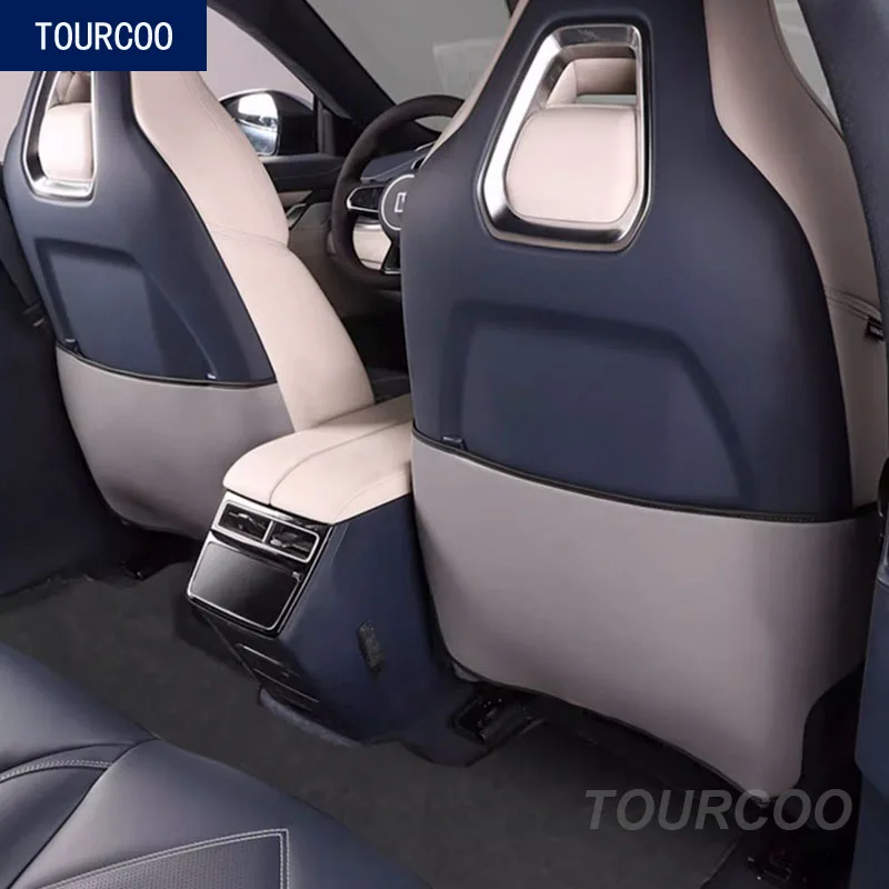 

For ZEEKR 001 Front Seat Back Anti-kick Protective Leather Cover Interior Modified Accessories